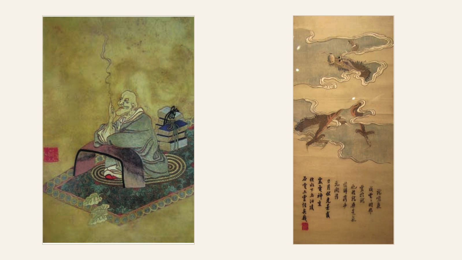 Two Su embroideries by Shen Shou