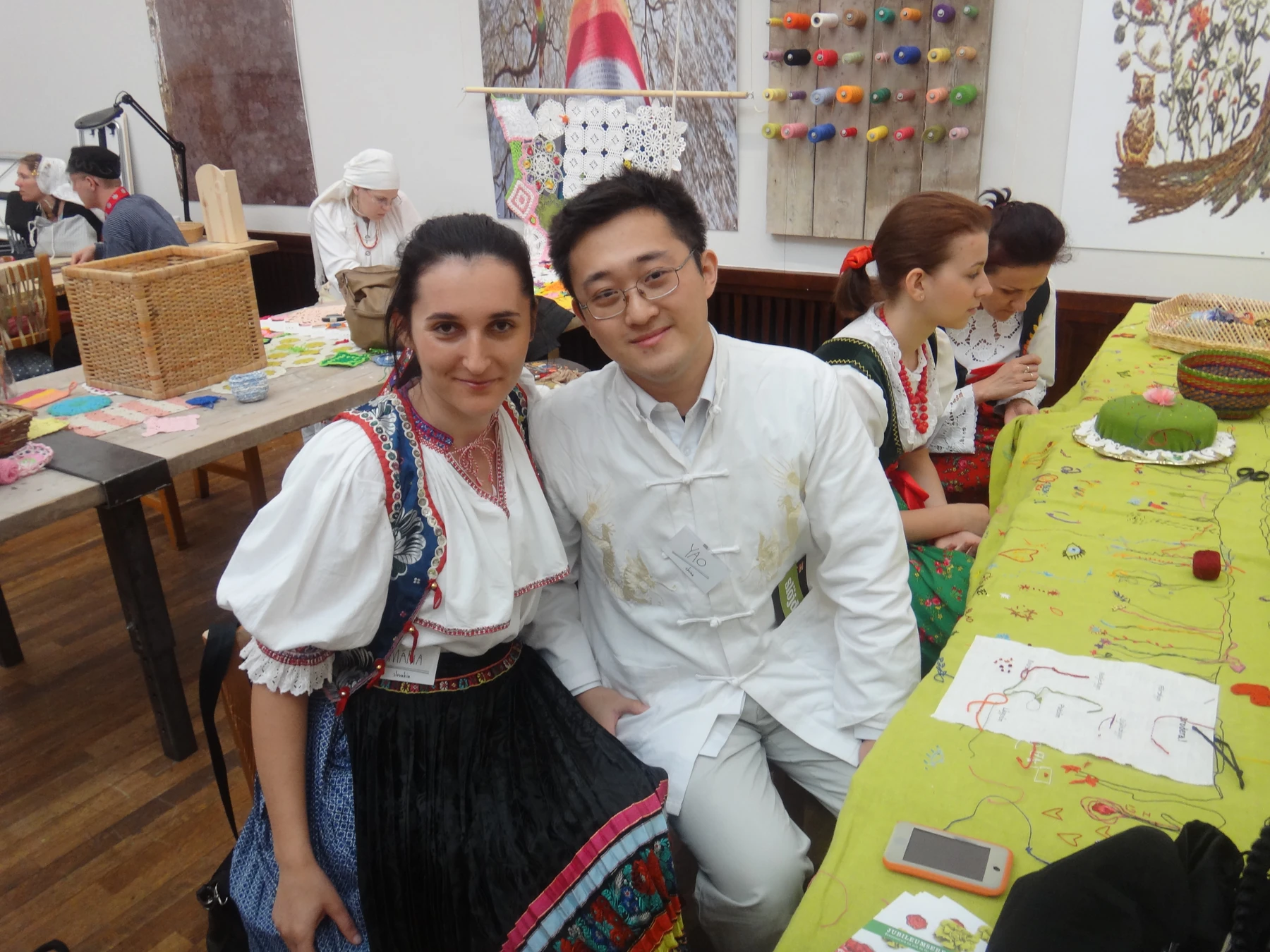 Yao Xiao at a hands-on craft-exchange setting during the IOV World Youth Congress in Sweden, June 2012.